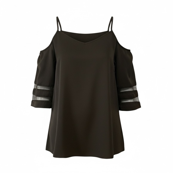 Tops - Elegant Black Silk Blouse